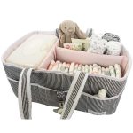 Lily Miles Baby Diaper Caddy - Large Organizer Tote Bag for Infant Boy or Girl - Baby Shower Basket - Nursery Must Haves - Registry Favorites - Collapsible Newborn Caddie Car Travel - Image 8